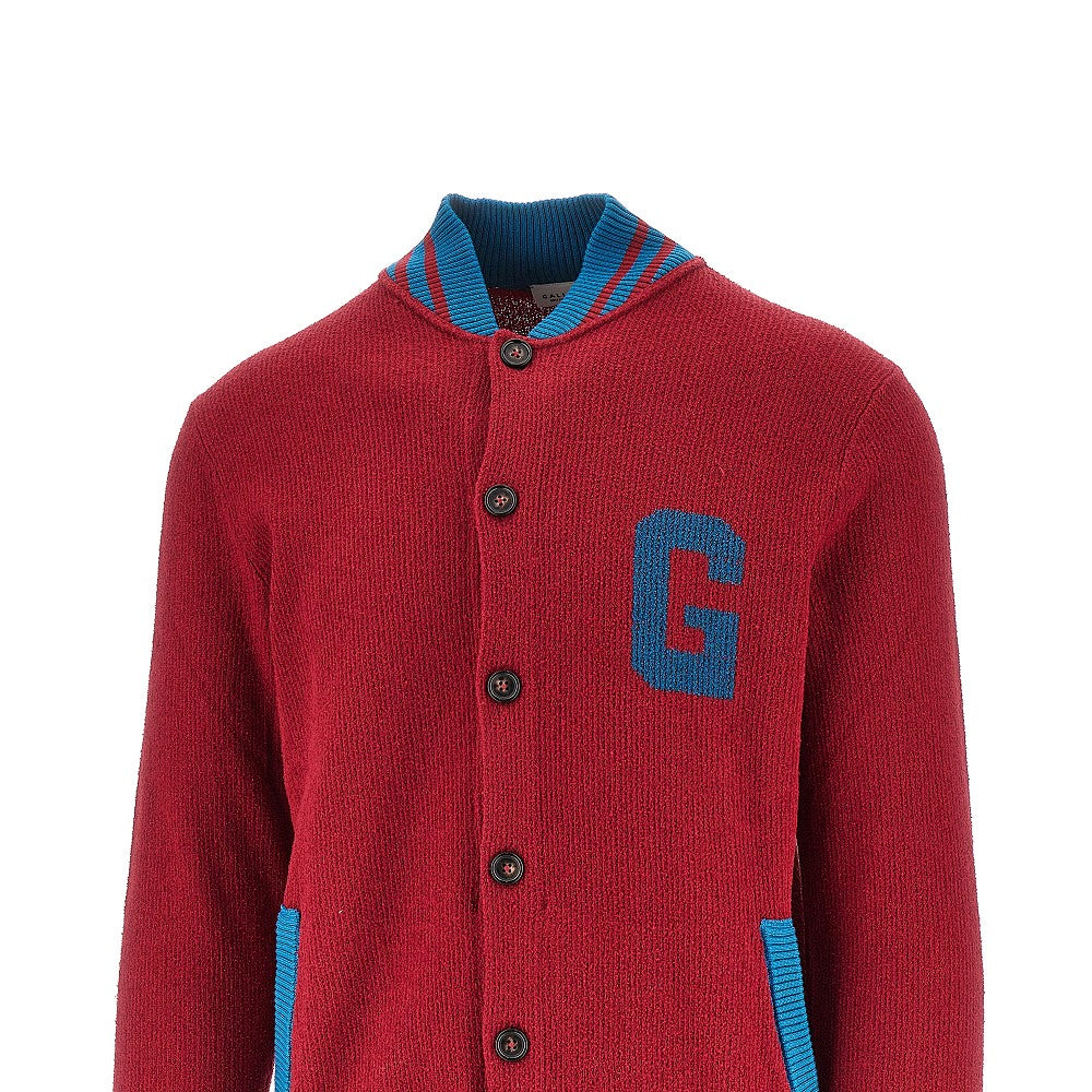 Cardigan College in cotone bouclé