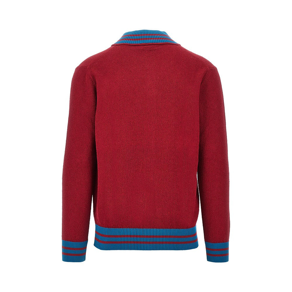 Cardigan College in cotone bouclé