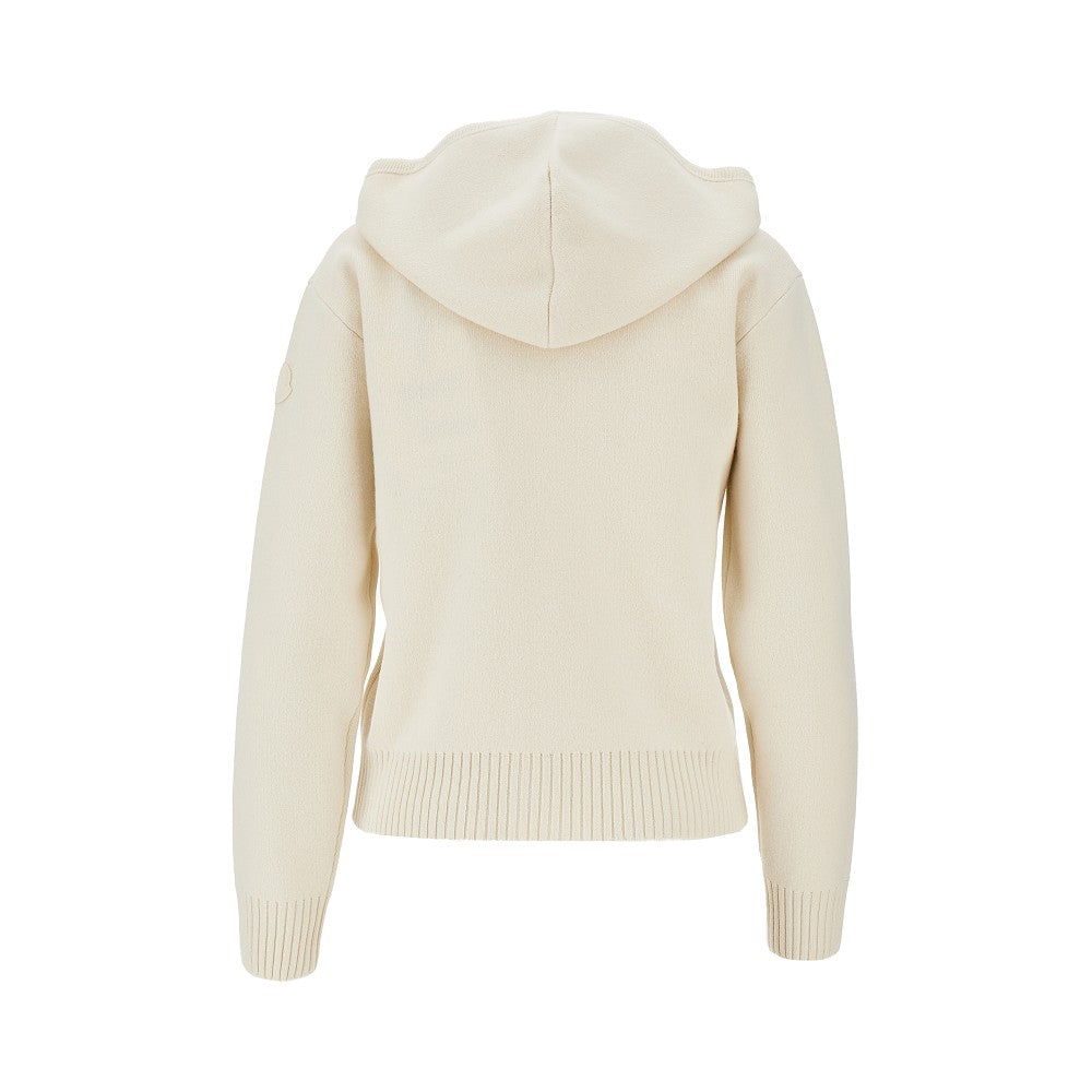 Wool and cashmere full-zip hoodie