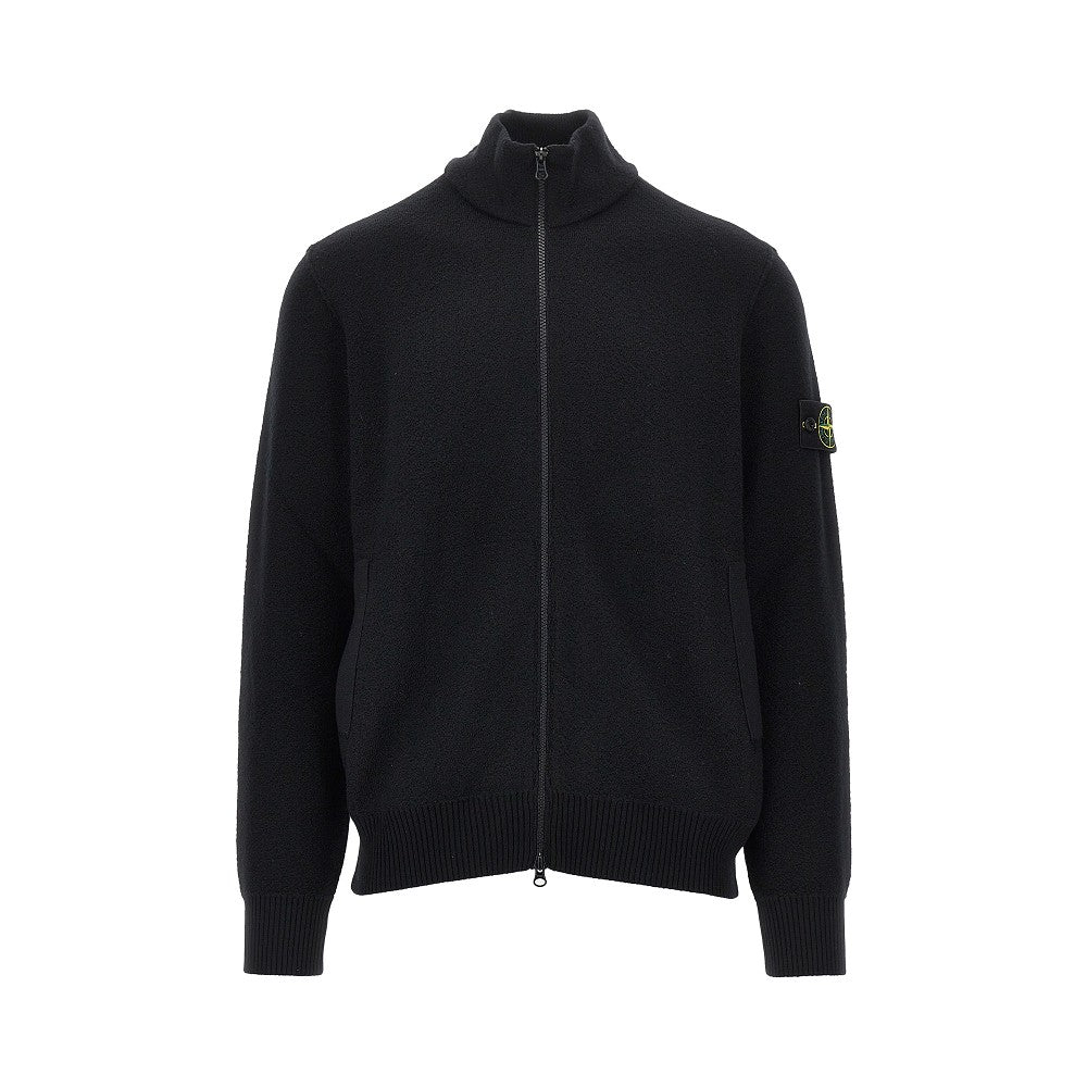 Cardigan full-zip in lana vergine