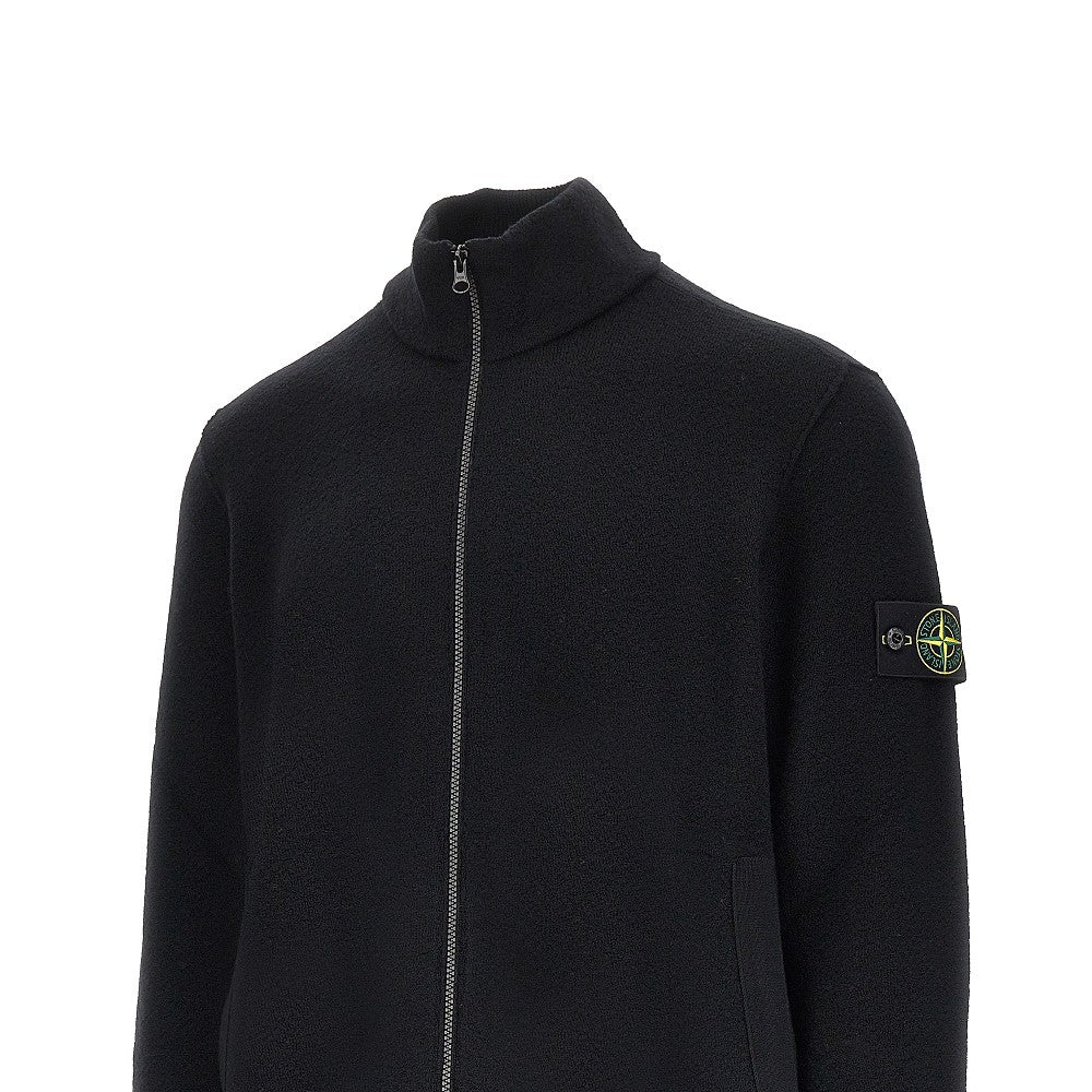 Cardigan full-zip in lana vergine