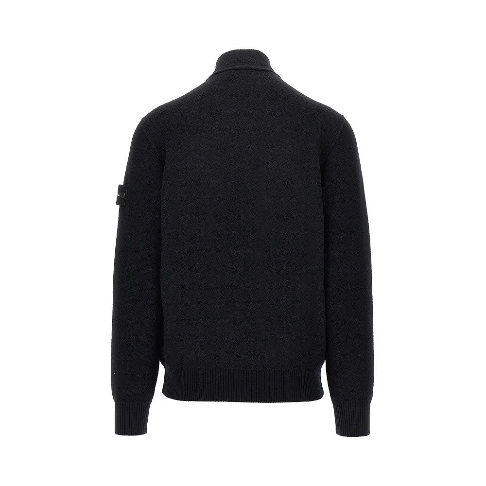 Cardigan full-zip in lana vergine