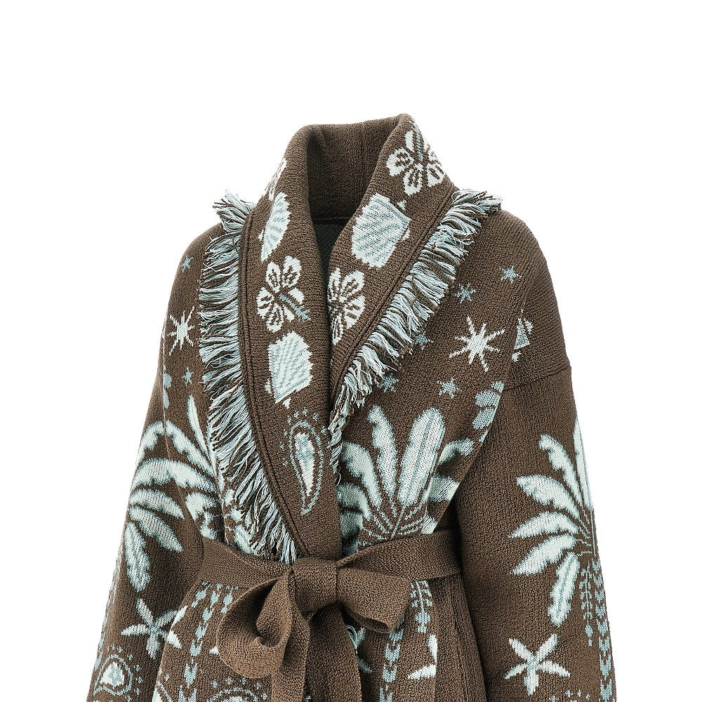 'Echoes of the island' wool blend cardigan