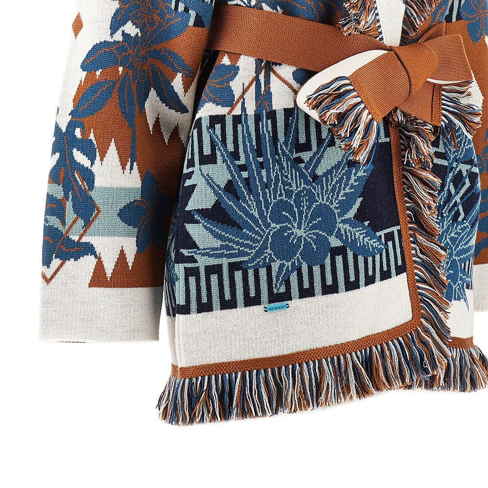Cardigan in lana jacquard Island Soul