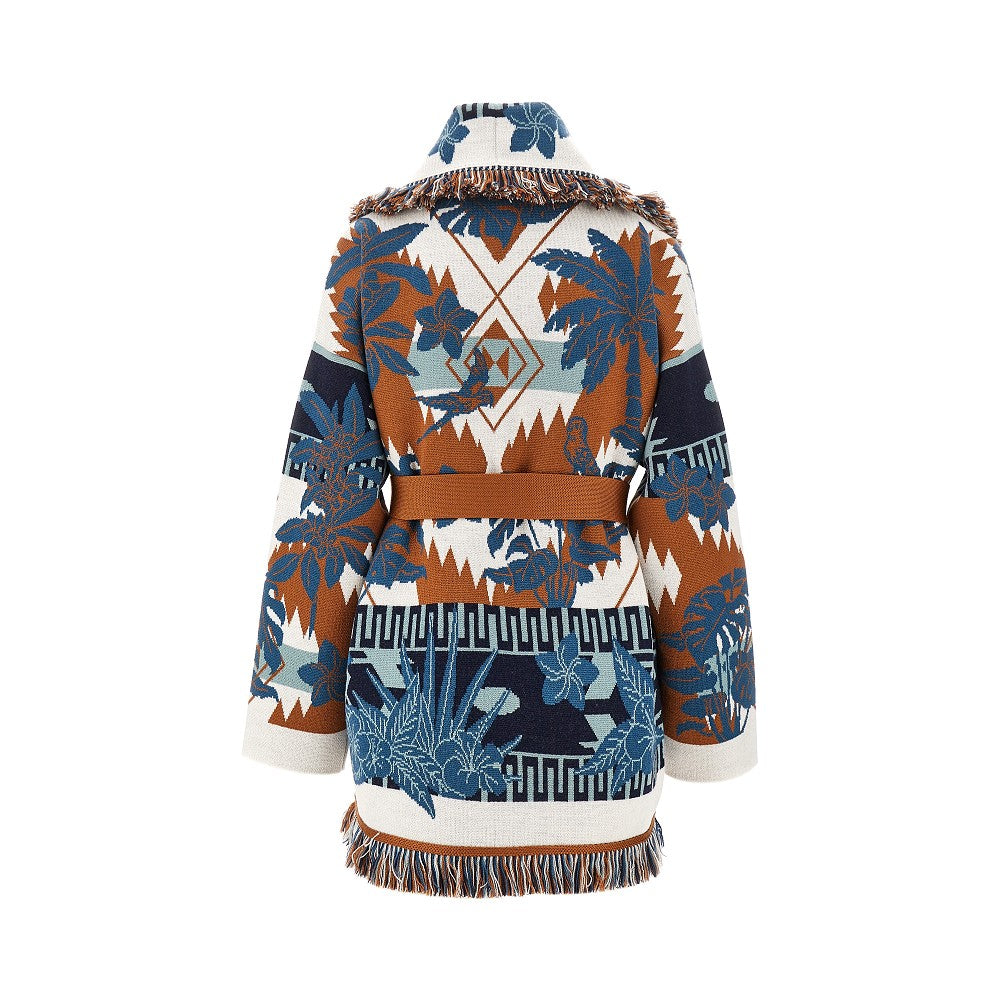 Cardigan in lana jacquard Island Soul