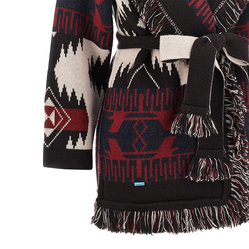 Cardigan in cashmere jacquard Icon