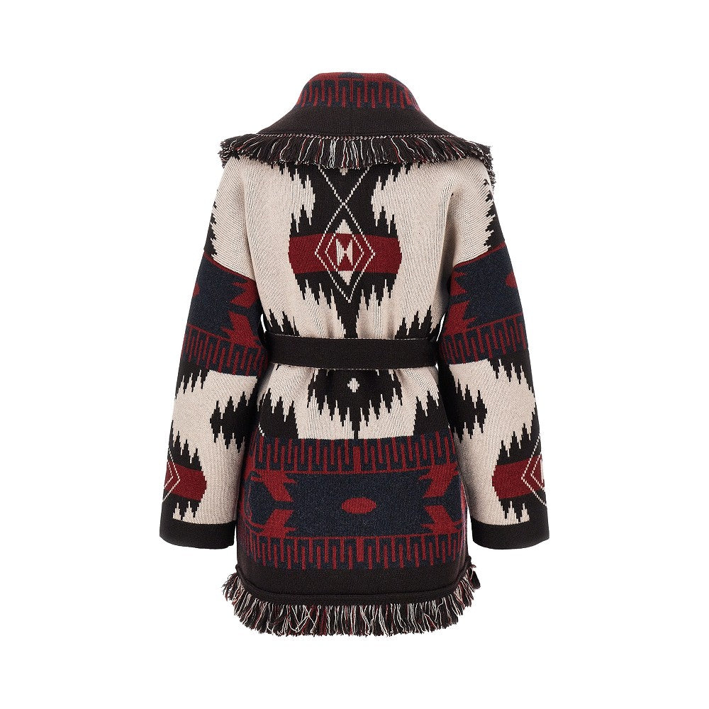 Cardigan in cashmere jacquard Icon