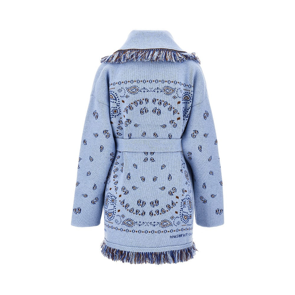 Cardigan in cashmere jacquard Bandana