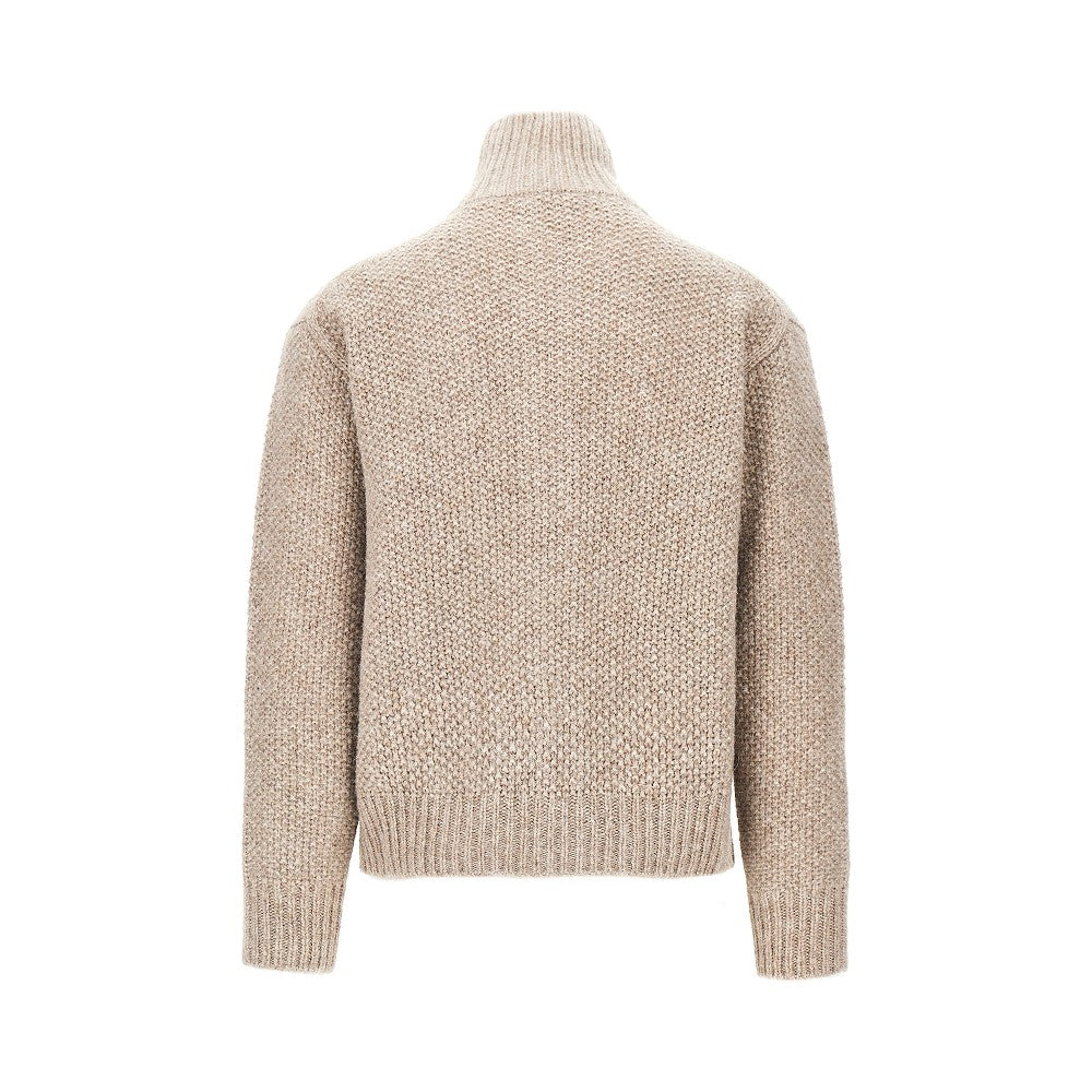Cardigan in misto cachemire a trecce