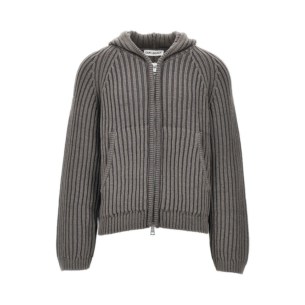 Cardigan full-zip con cappuccio 'Level'
