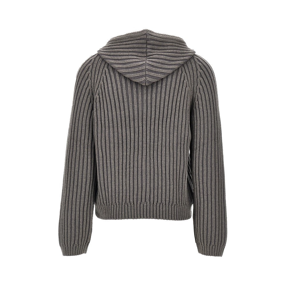 Cardigan full-zip con cappuccio 'Level'