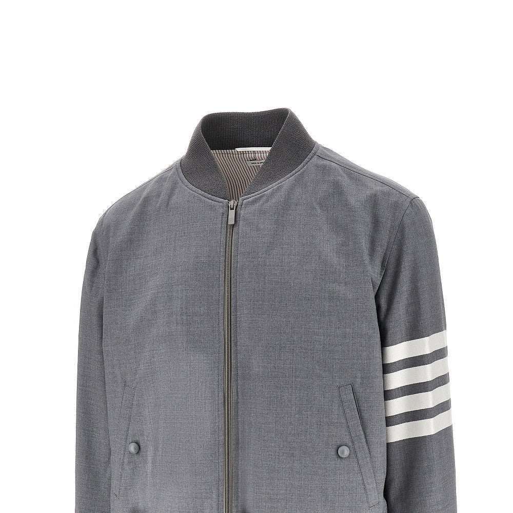 Blouson 'Plain Weave 4-Bar' in lana