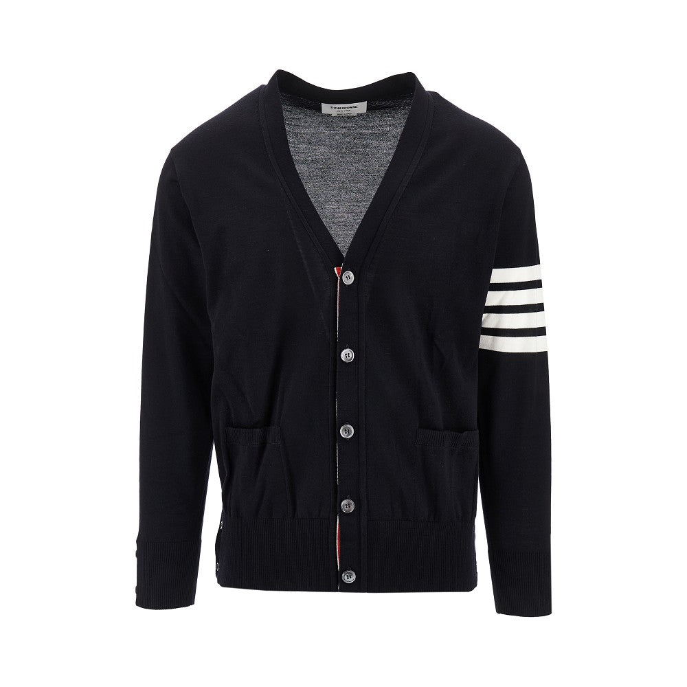Cardigan in lana '4 Bar'