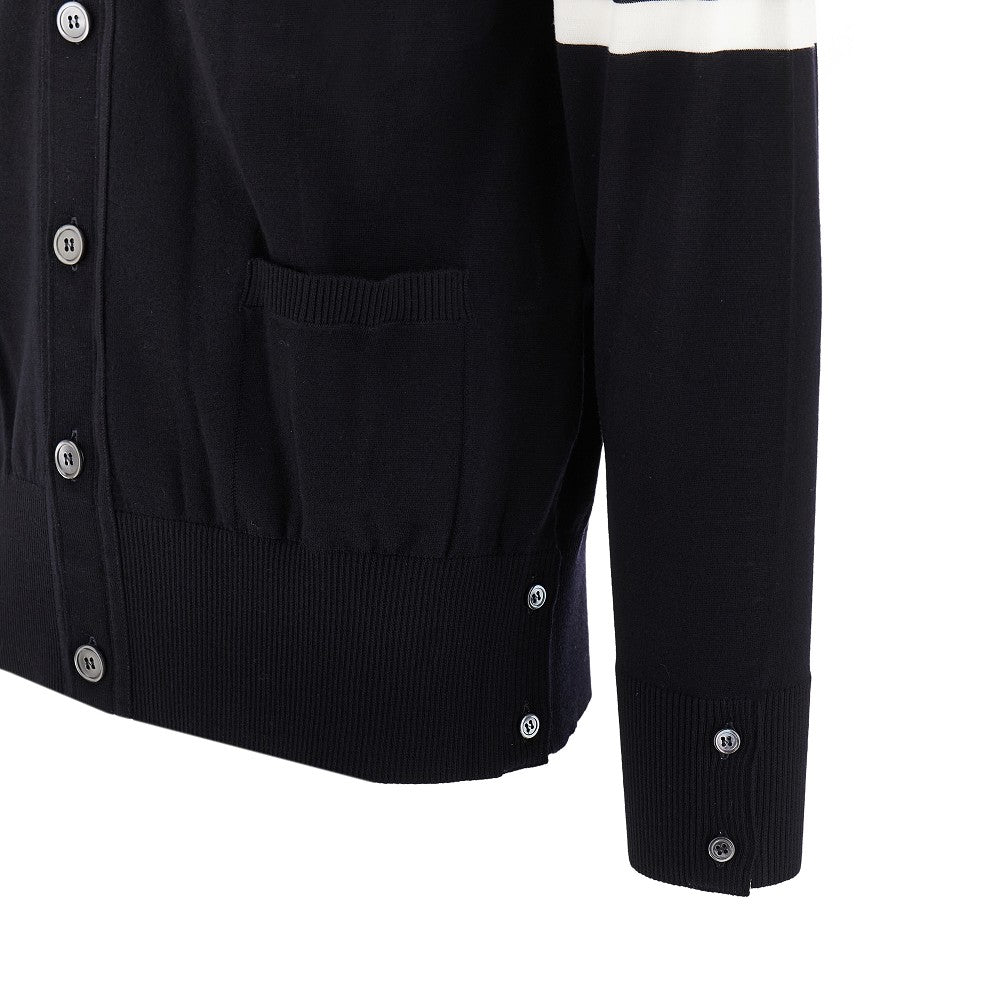 Cardigan in lana '4 Bar'