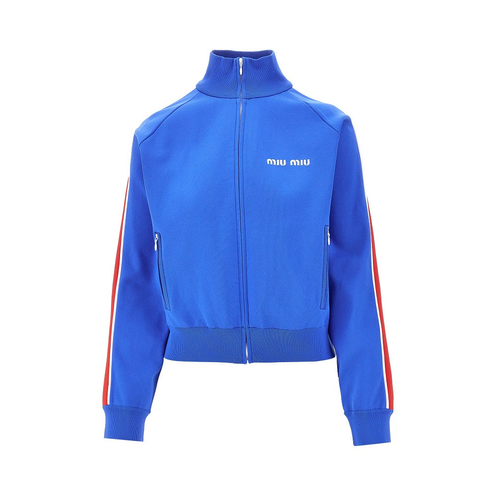Felpa full-zip in maglia tecnica