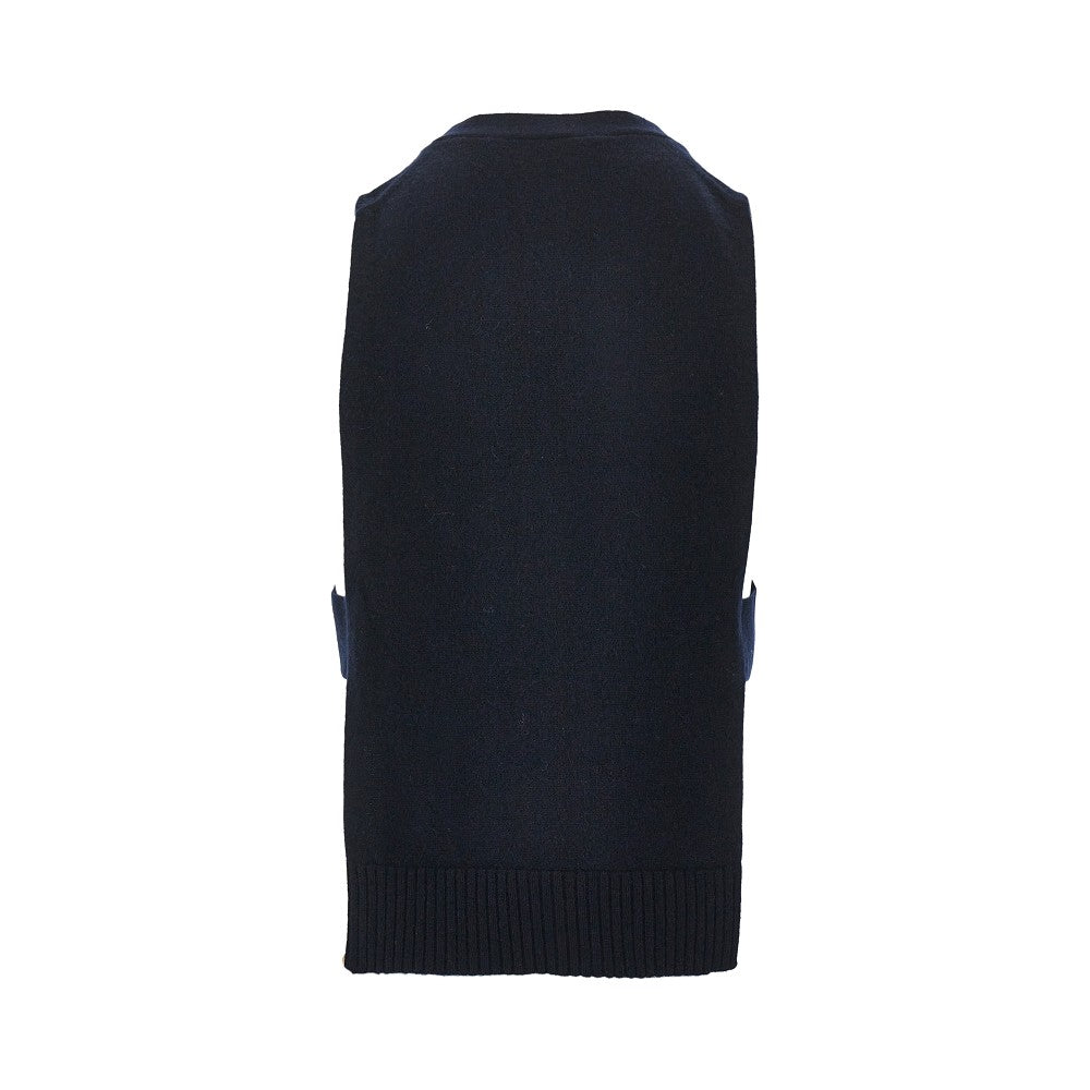 Cashmere buttoned vest