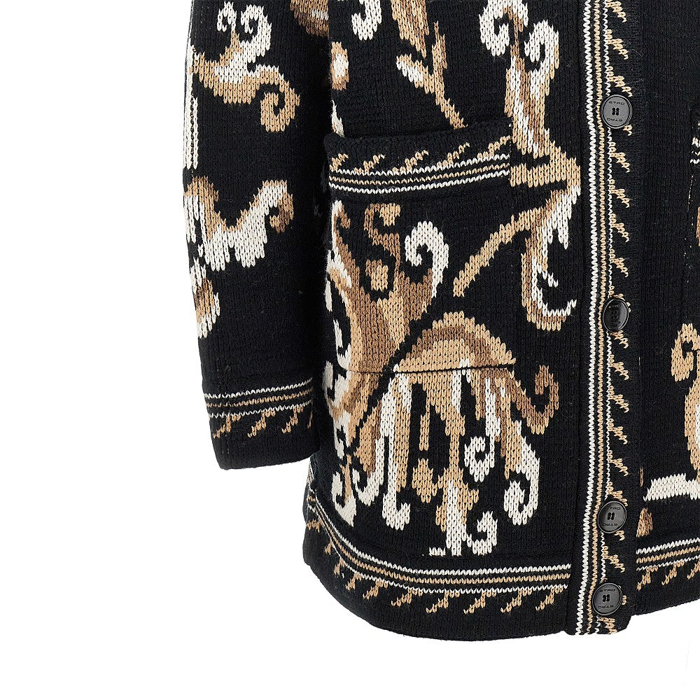 Cardigan in lana jacquard