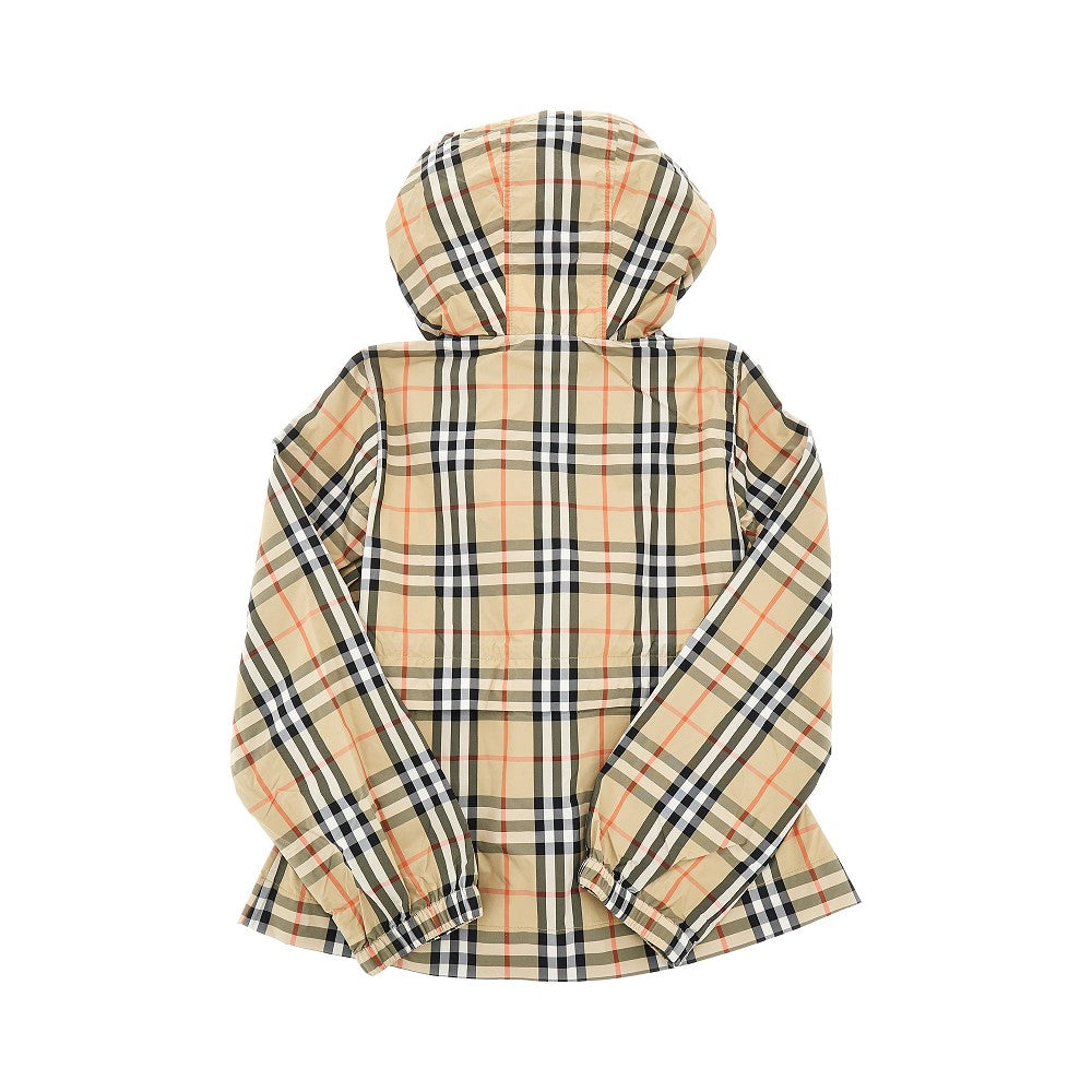 Giacca in nylon Check con cappuccio