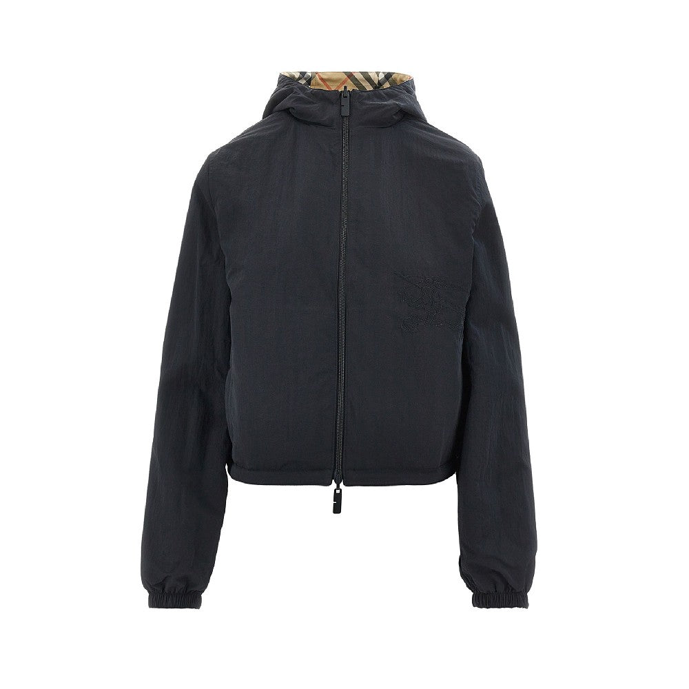 Blouson reversibile in tela Check e nylon