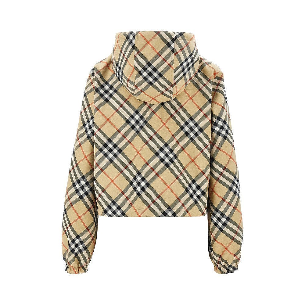 Blouson reversibile in tela Check e nylon