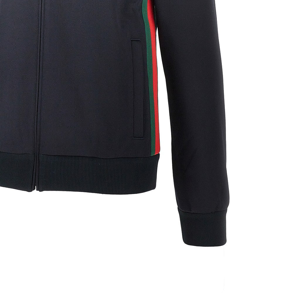 Track jacket in jersey tecnico con motivo Web