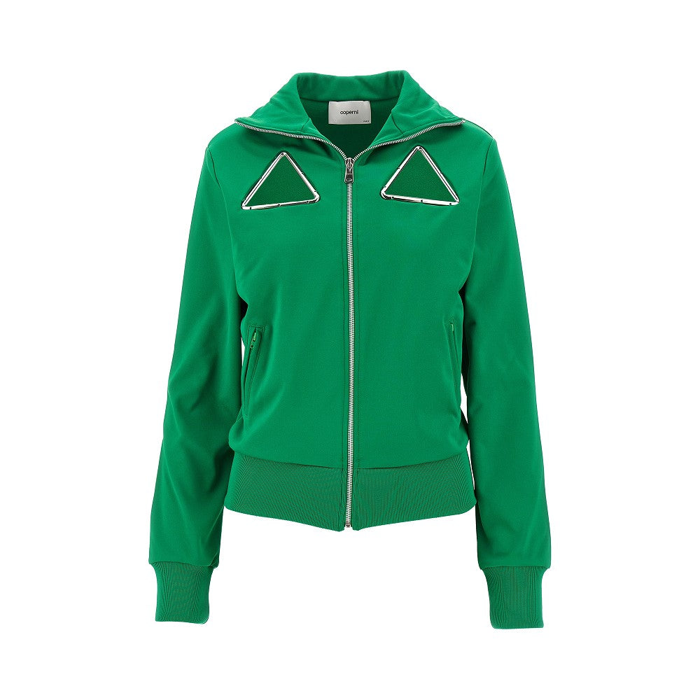 Tracksuit jacket with triangle cut-out