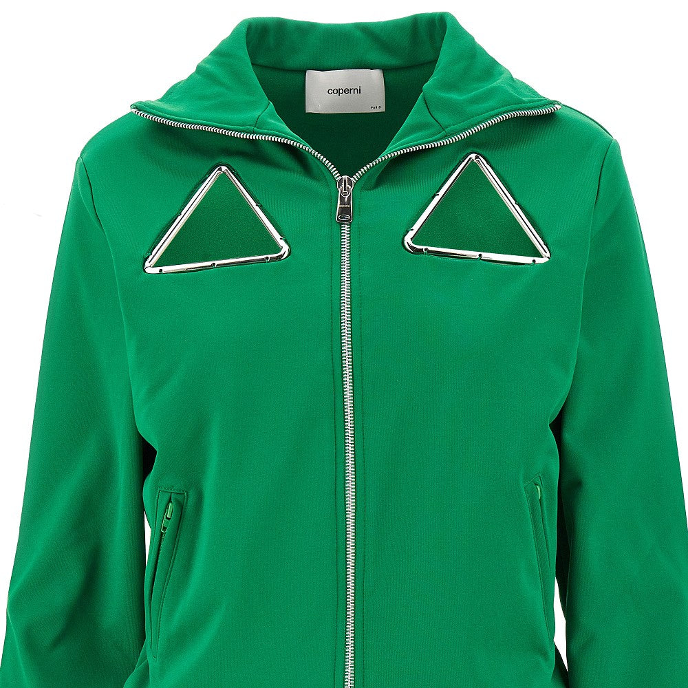 Tracksuit jacket with triangle cut-out
