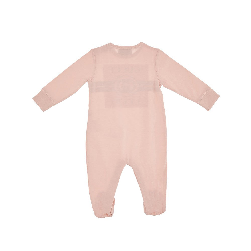 Cotton baby tracksuit with logo print