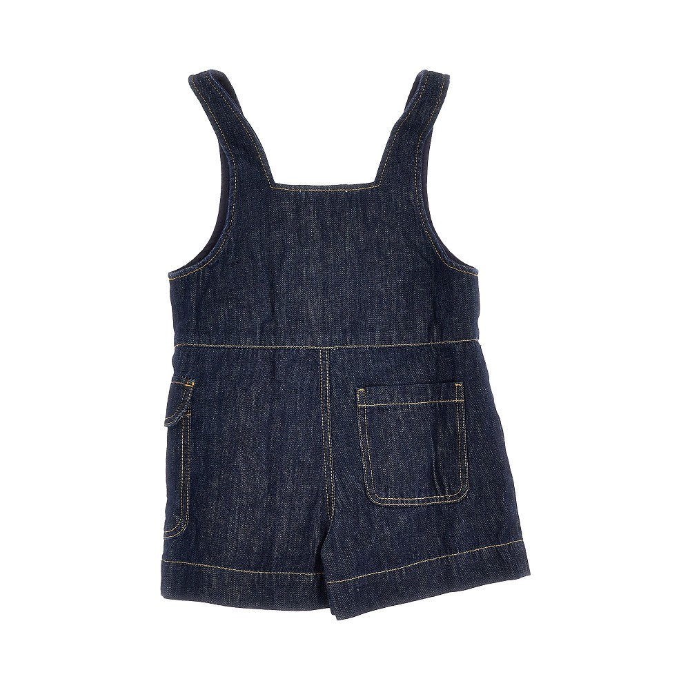 Denim short overalls