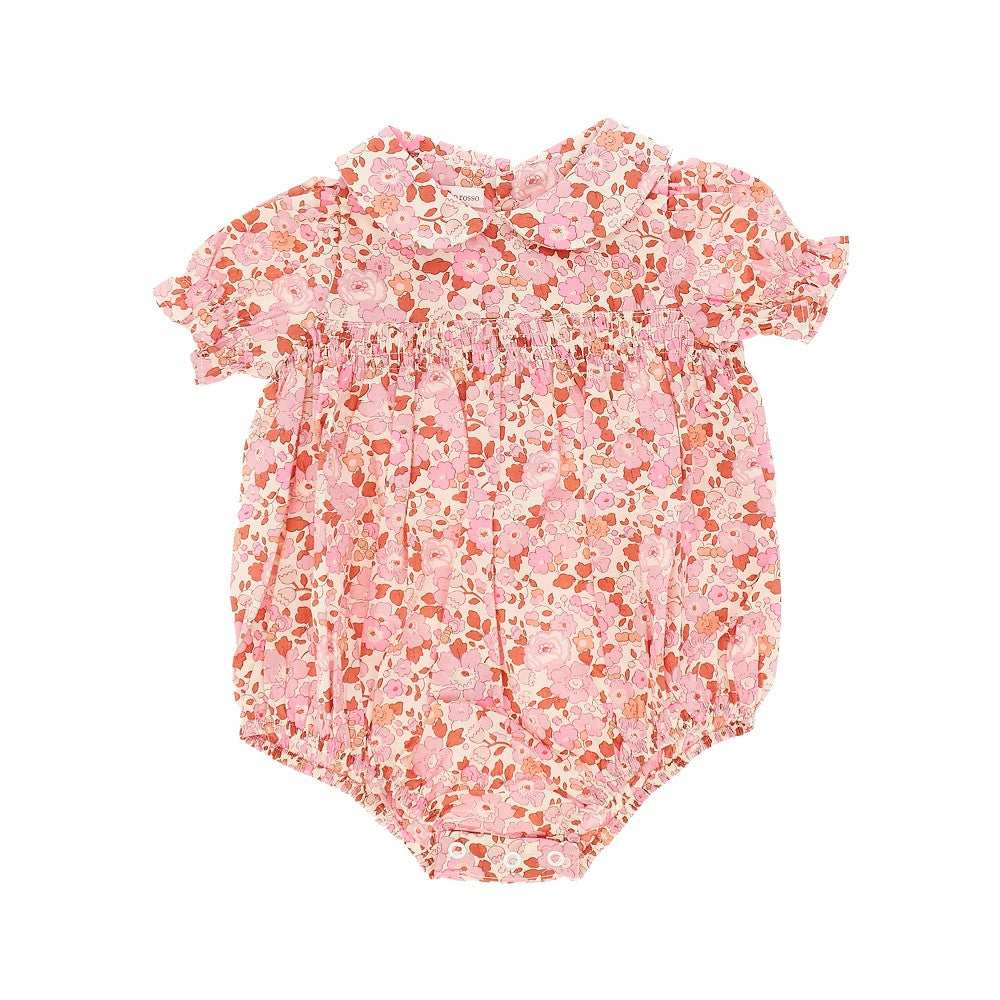 Floral Liberty cotton romper suit