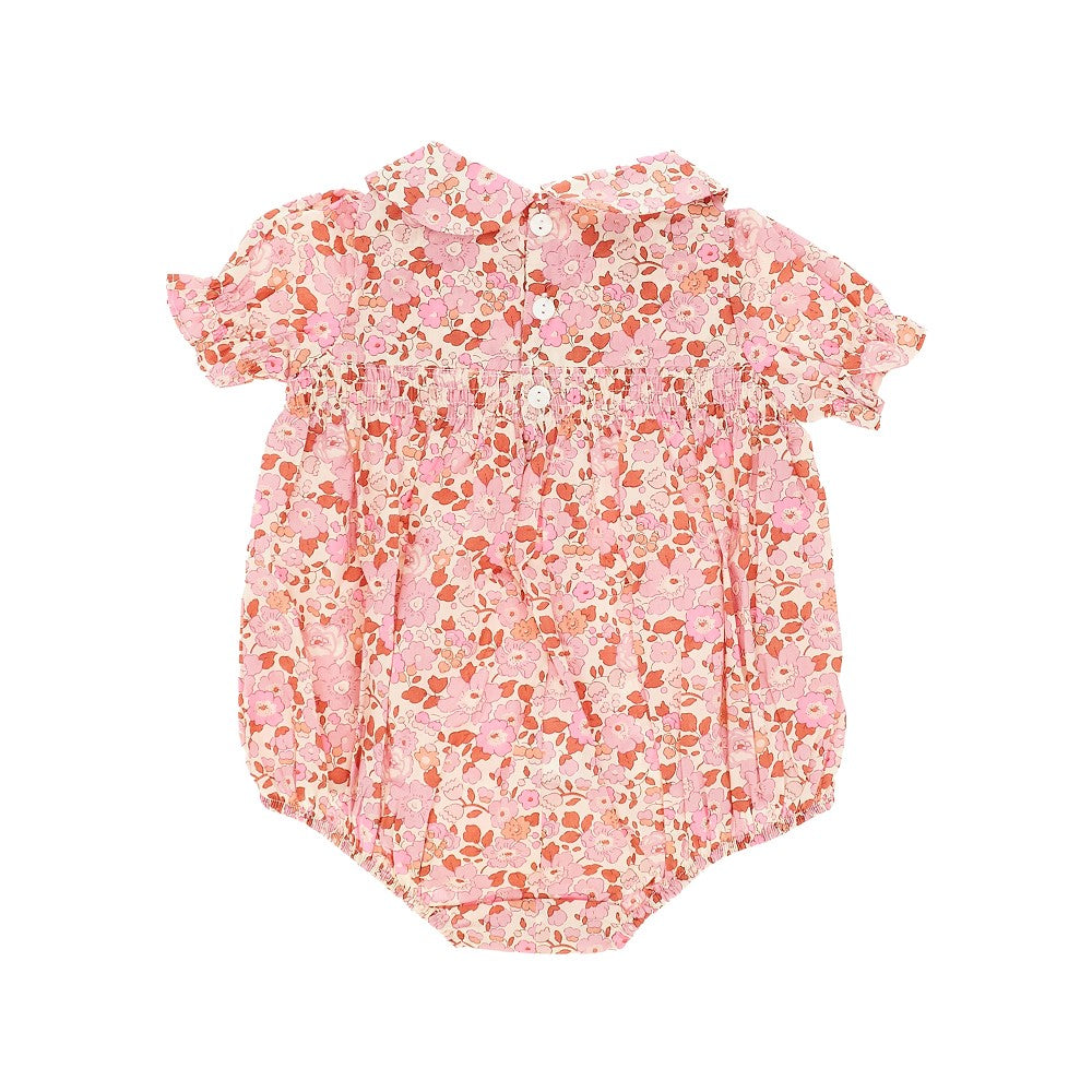 Floral Liberty cotton romper suit