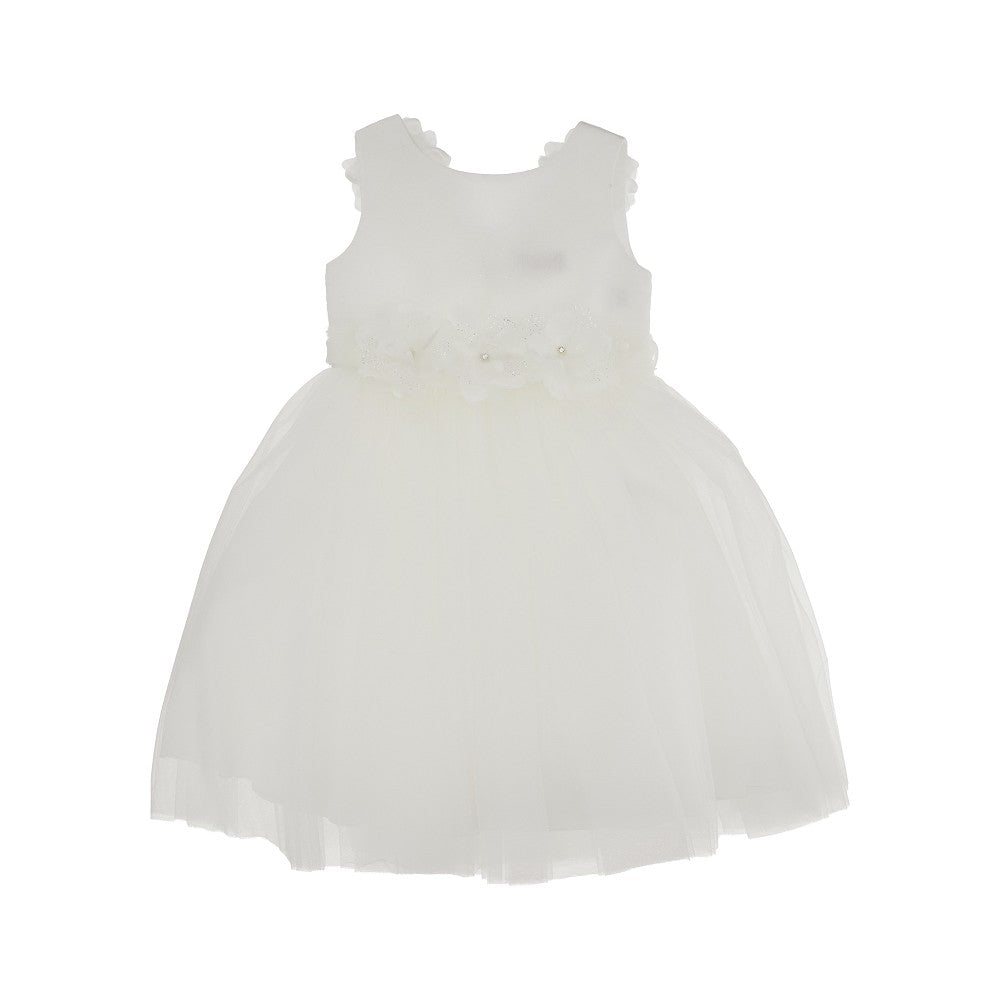 Tulle dress with flower appliques