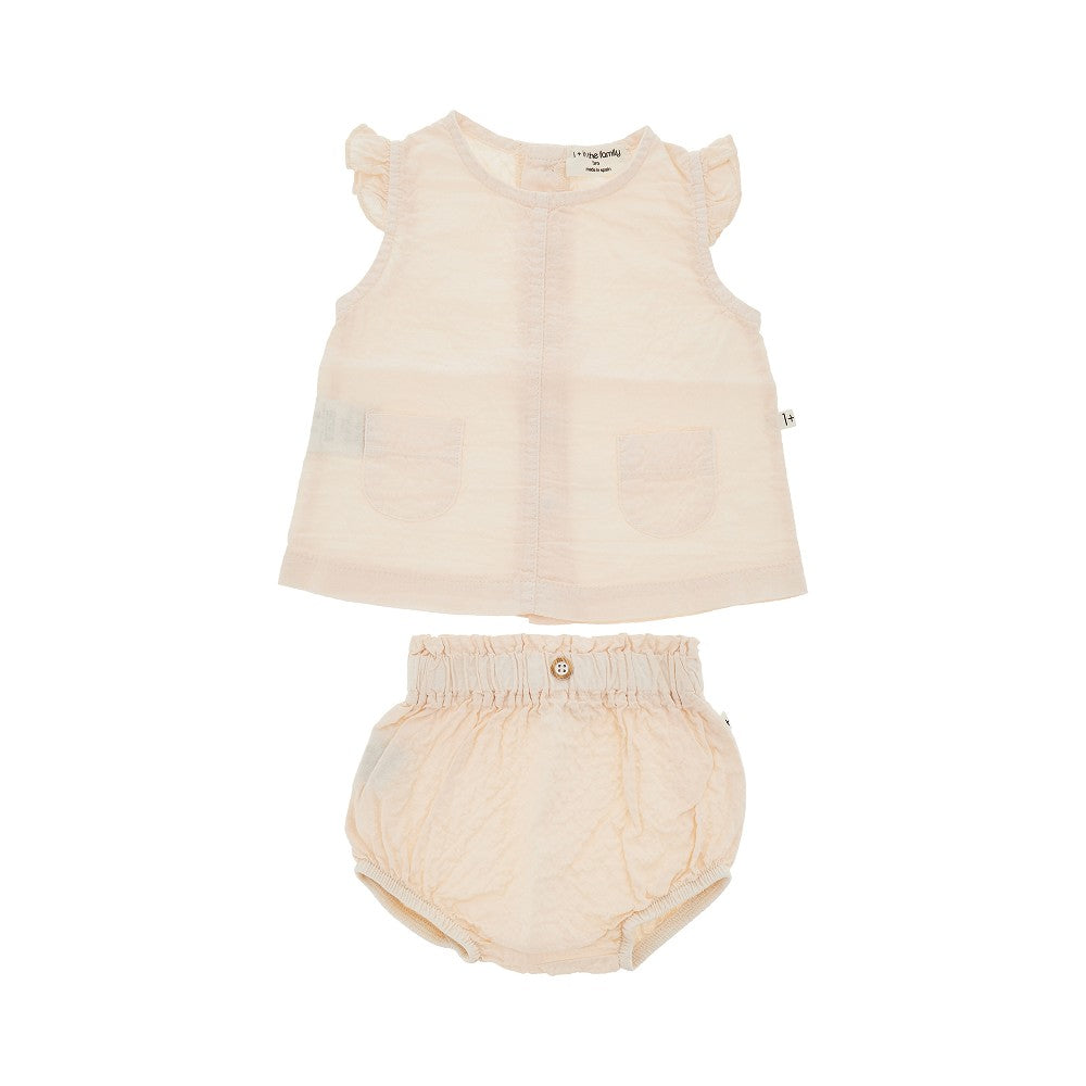 Cotton seersucker two-pieces set