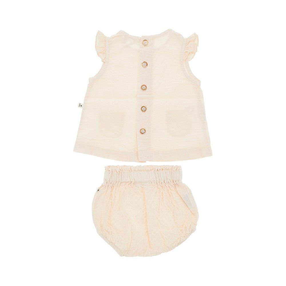 Cotton seersucker two-pieces set