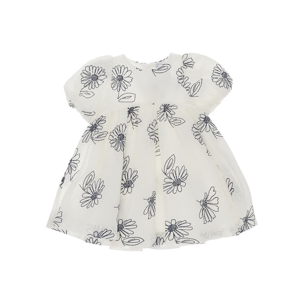 Embroidered cotton mini dress