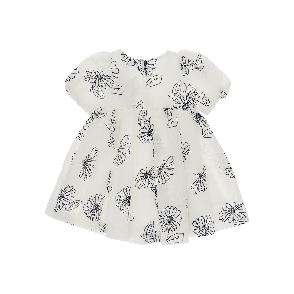 Embroidered cotton mini dress