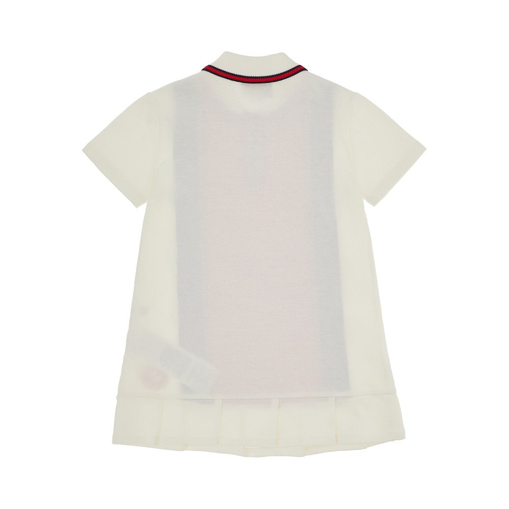 Cotton mini dress with Web inlay