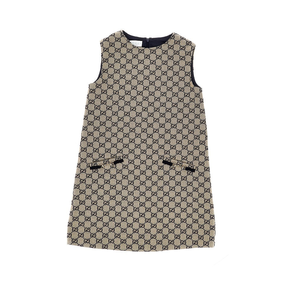 Jacquard FF mini dress with Horsebit details