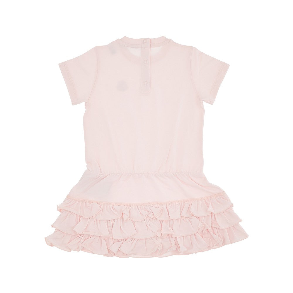 Flounced cotton mini dress