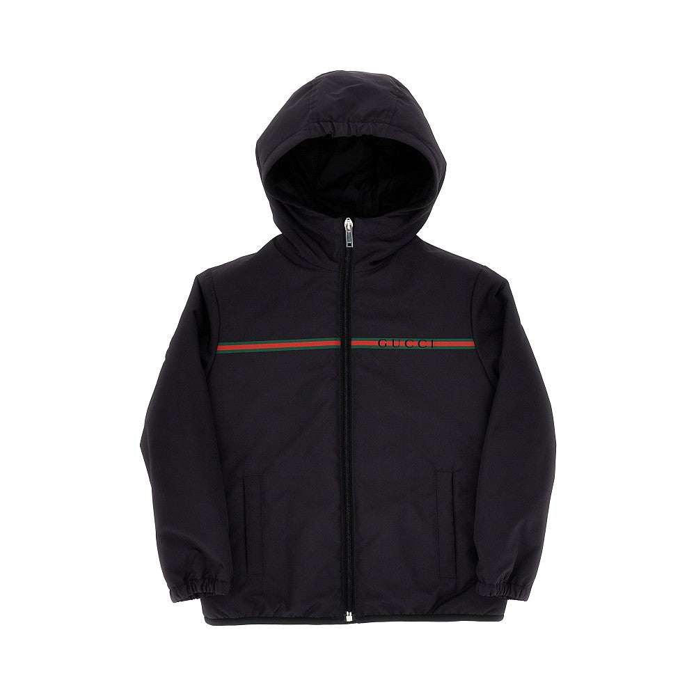 Web print nylon padded jacket