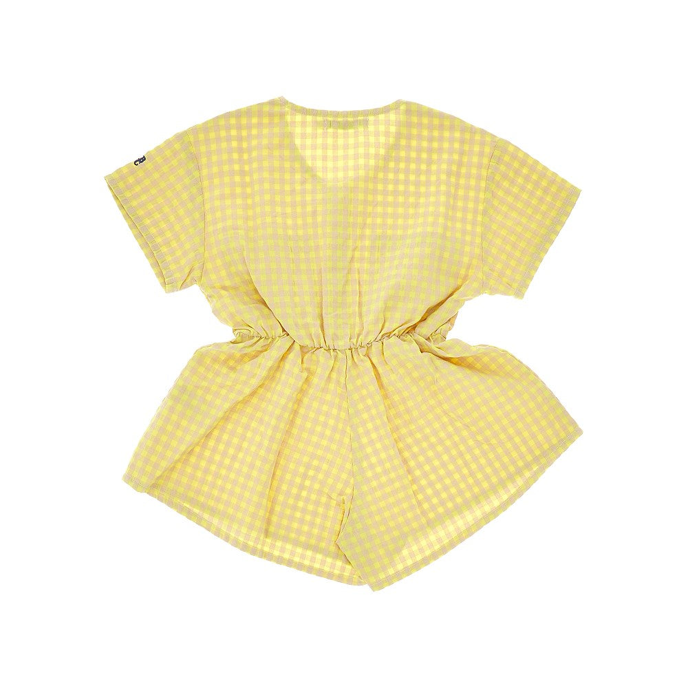 Vichy cotton-blend jumpsuit