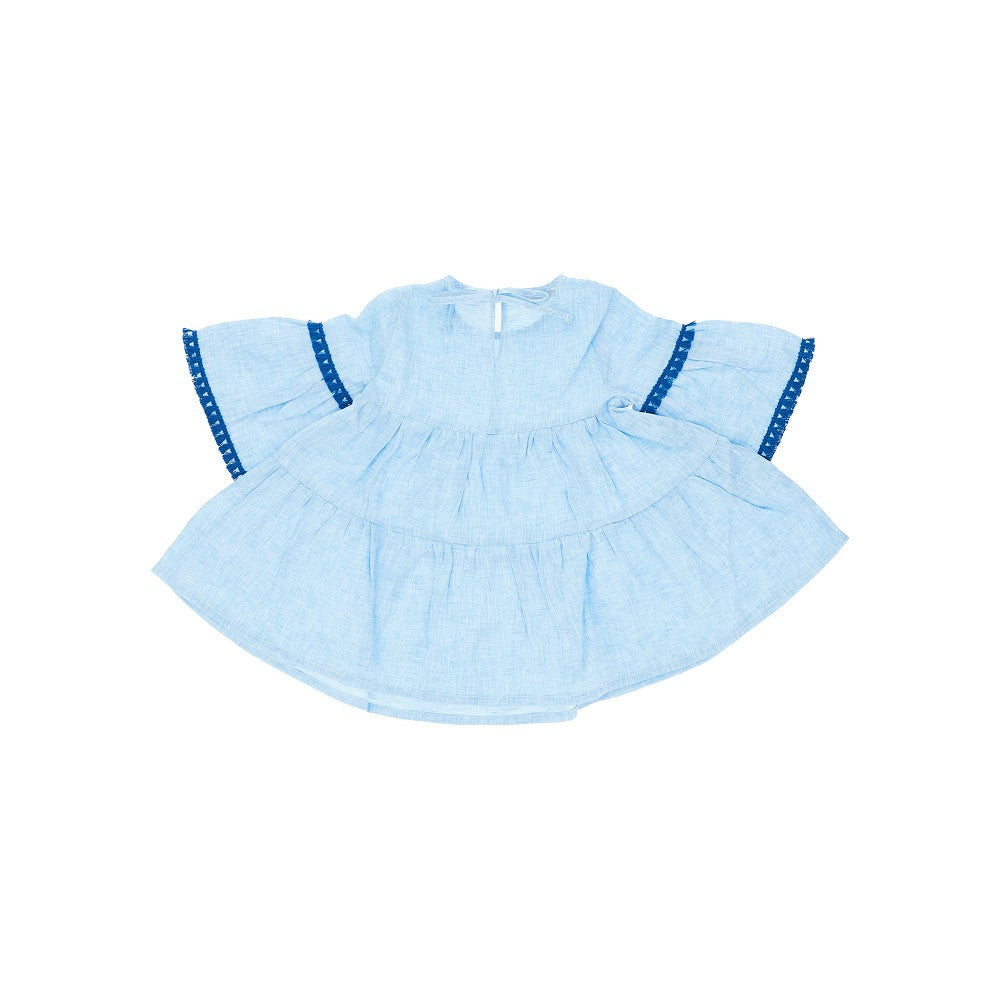 'Flora' linen mini dress