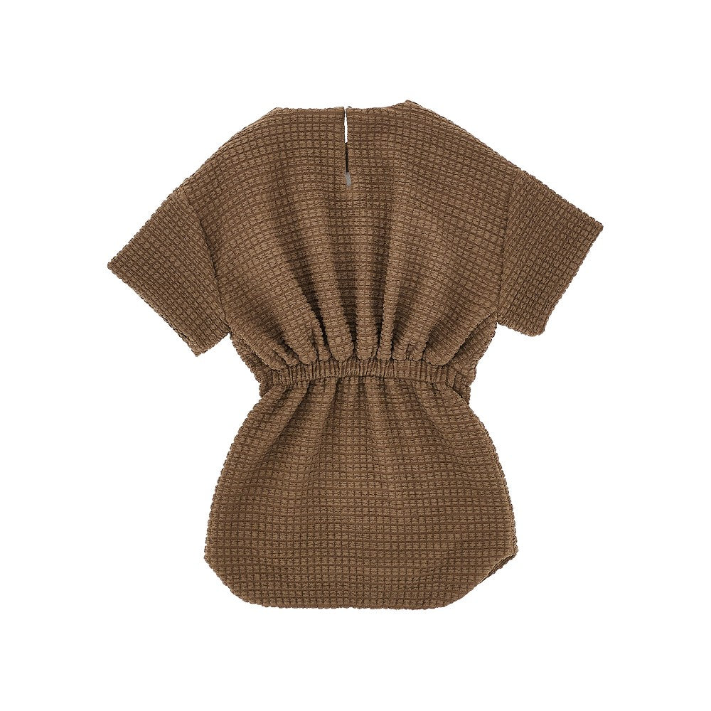 Mini abito in seersucker di viscosa stretch
