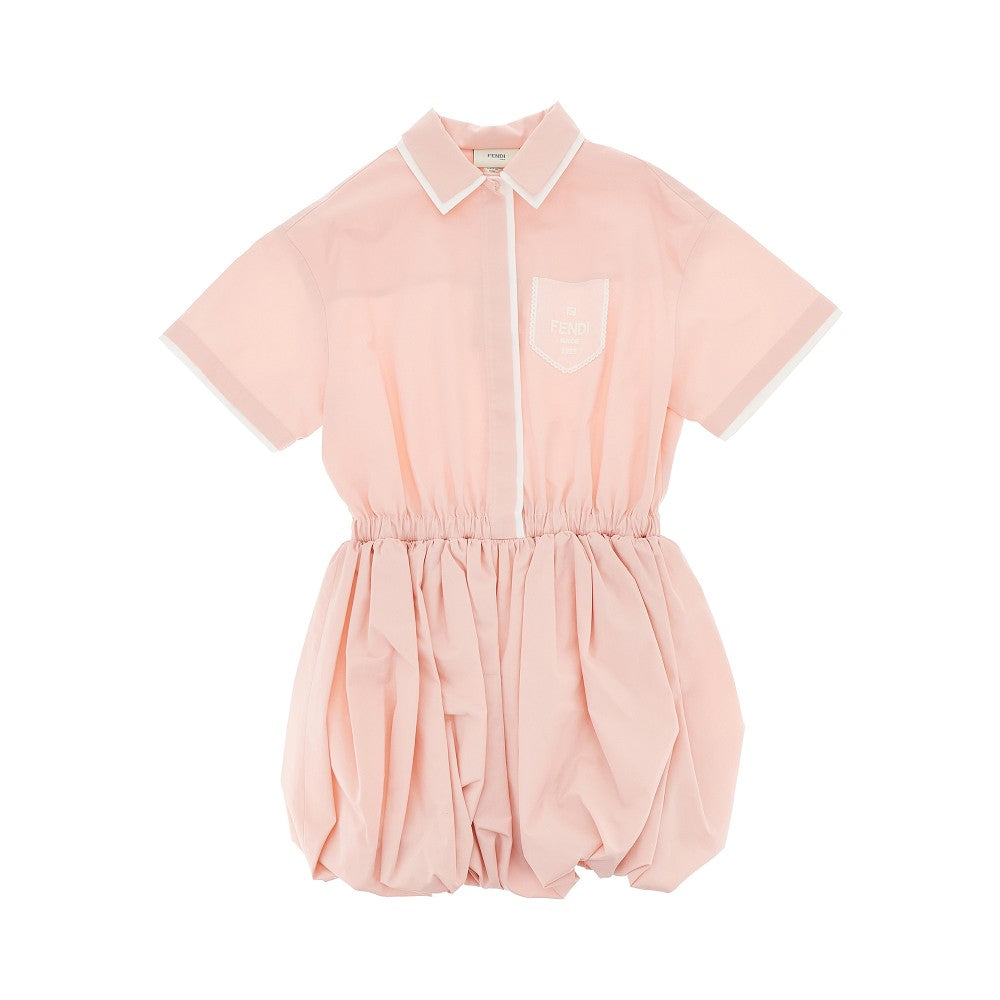 Cotton poplin baloon mini dress