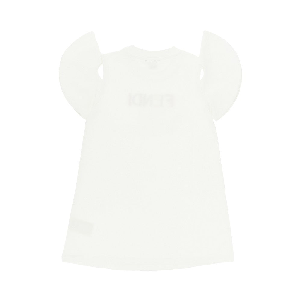 FENDI embroidery french terry mini dress