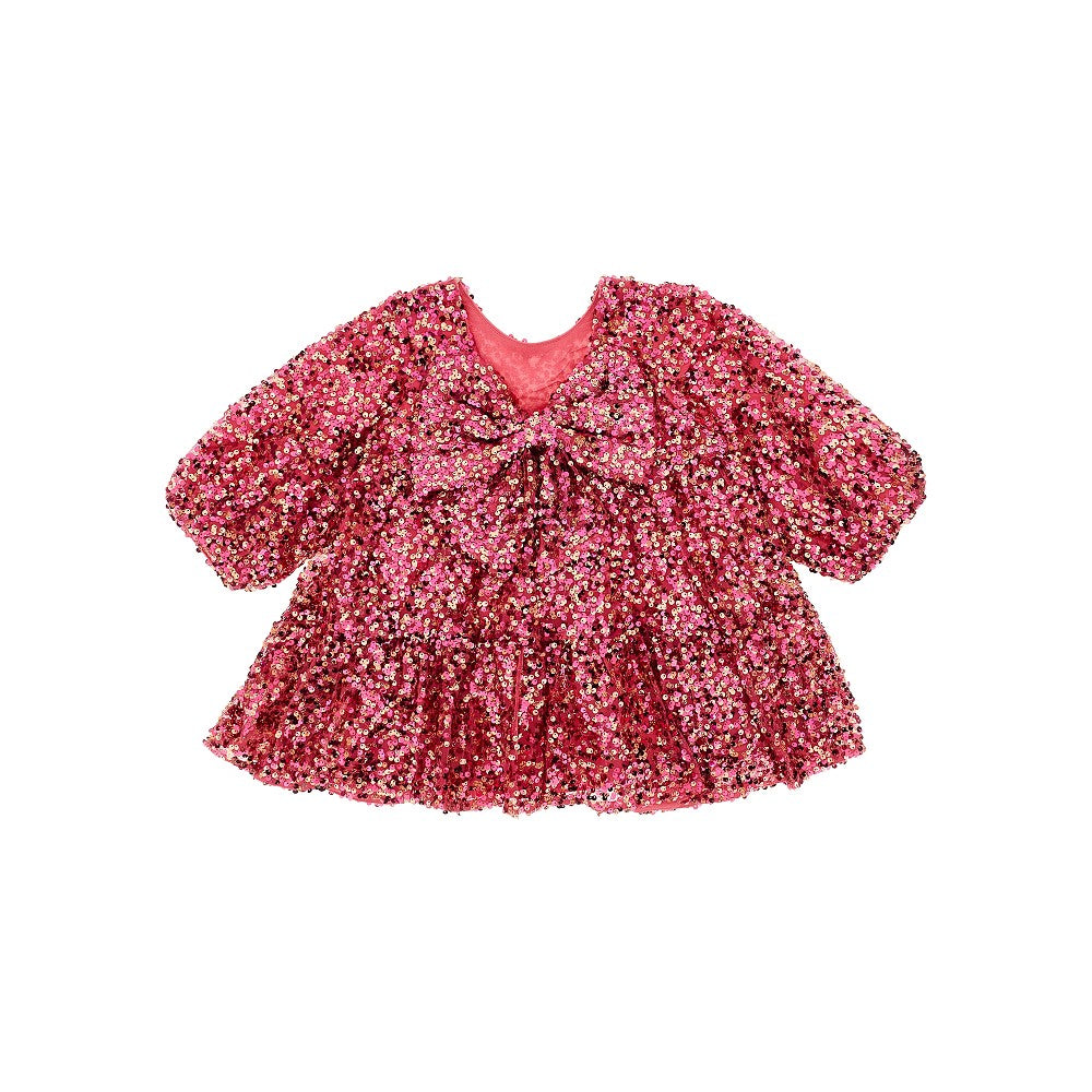 'Lila' sequinned bow dress