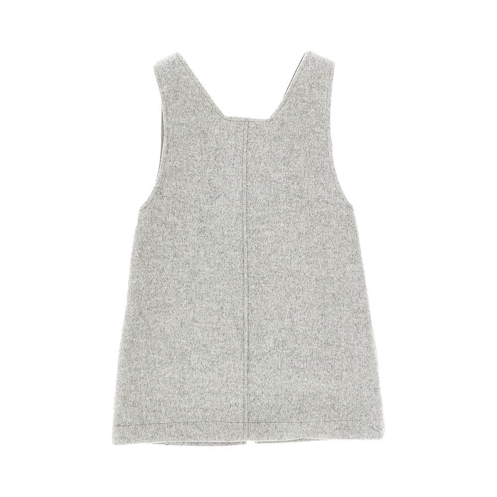 Wool-blend mini dress with zip