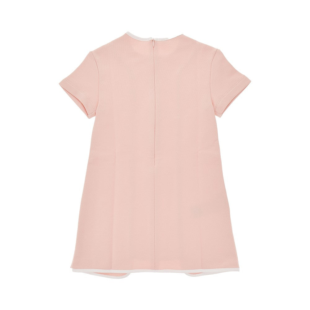 Mini abito in cotone con stampa logo