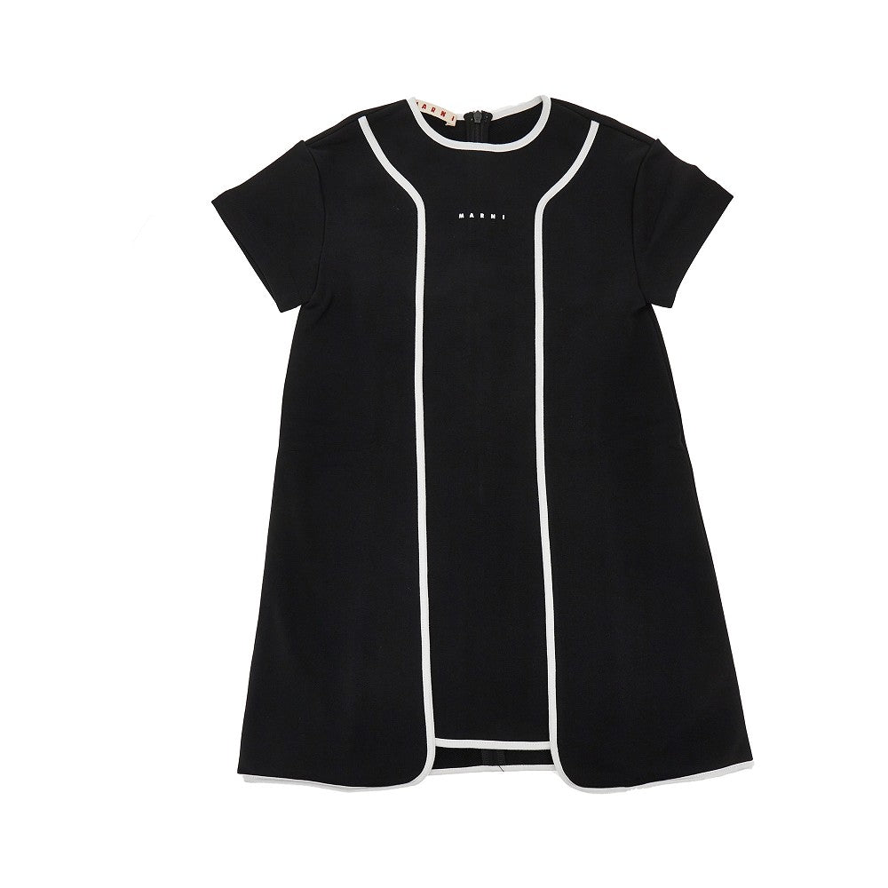 Cotton mini dress with logo print