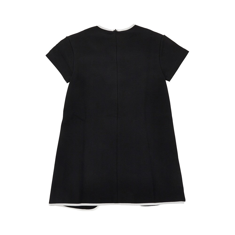 Cotton mini dress with logo print